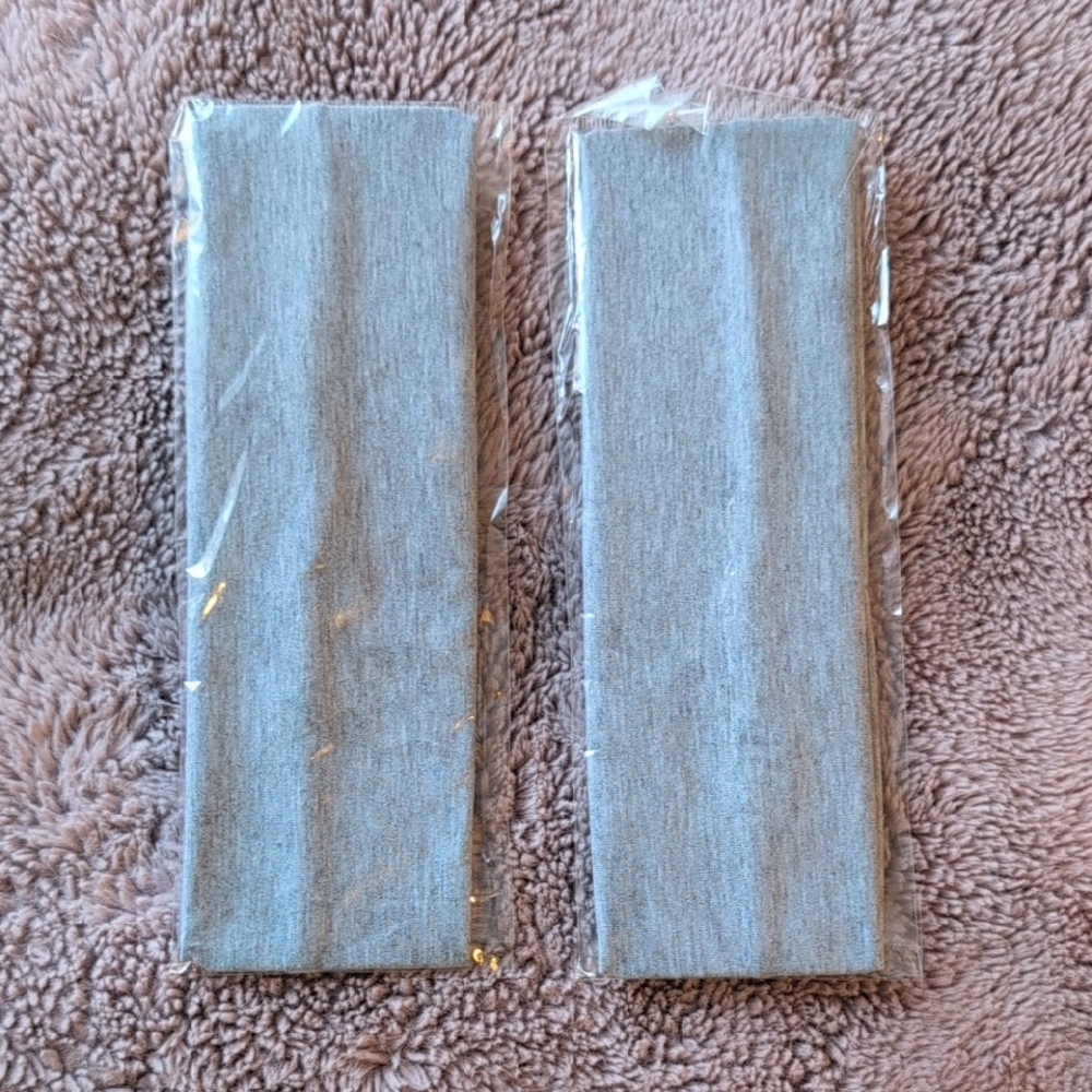 NEW Two Wide Grey Headbands